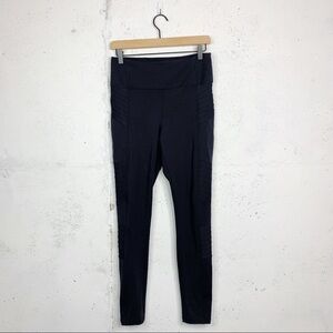 Athleta Moto Delancey Moto Black Skinny Leg Leggings Size Medium